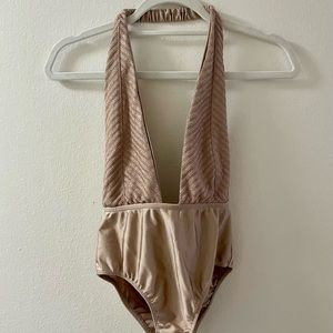Urban Outfitters (Out from under) bodysuit, Small, Pink Champagne